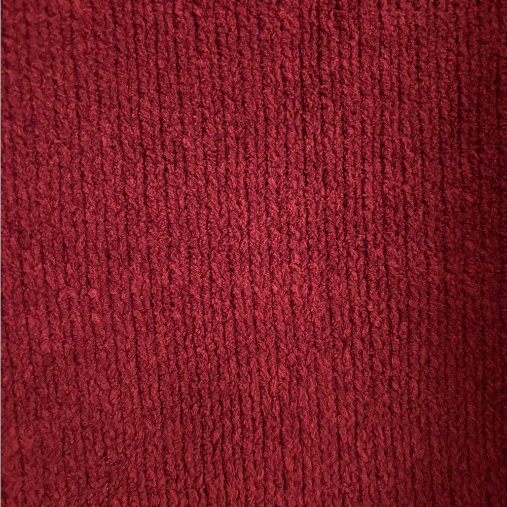 CATHERINE CATHERINE MALANDRINO Maroon High Neck Fuzzy Sweater - Picture 5 of 8